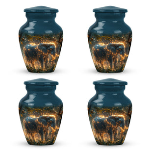 Elephant  Small Urn Set of 4 Combo