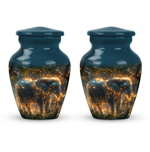 Elephant  Small Urn Set of 2 Combo