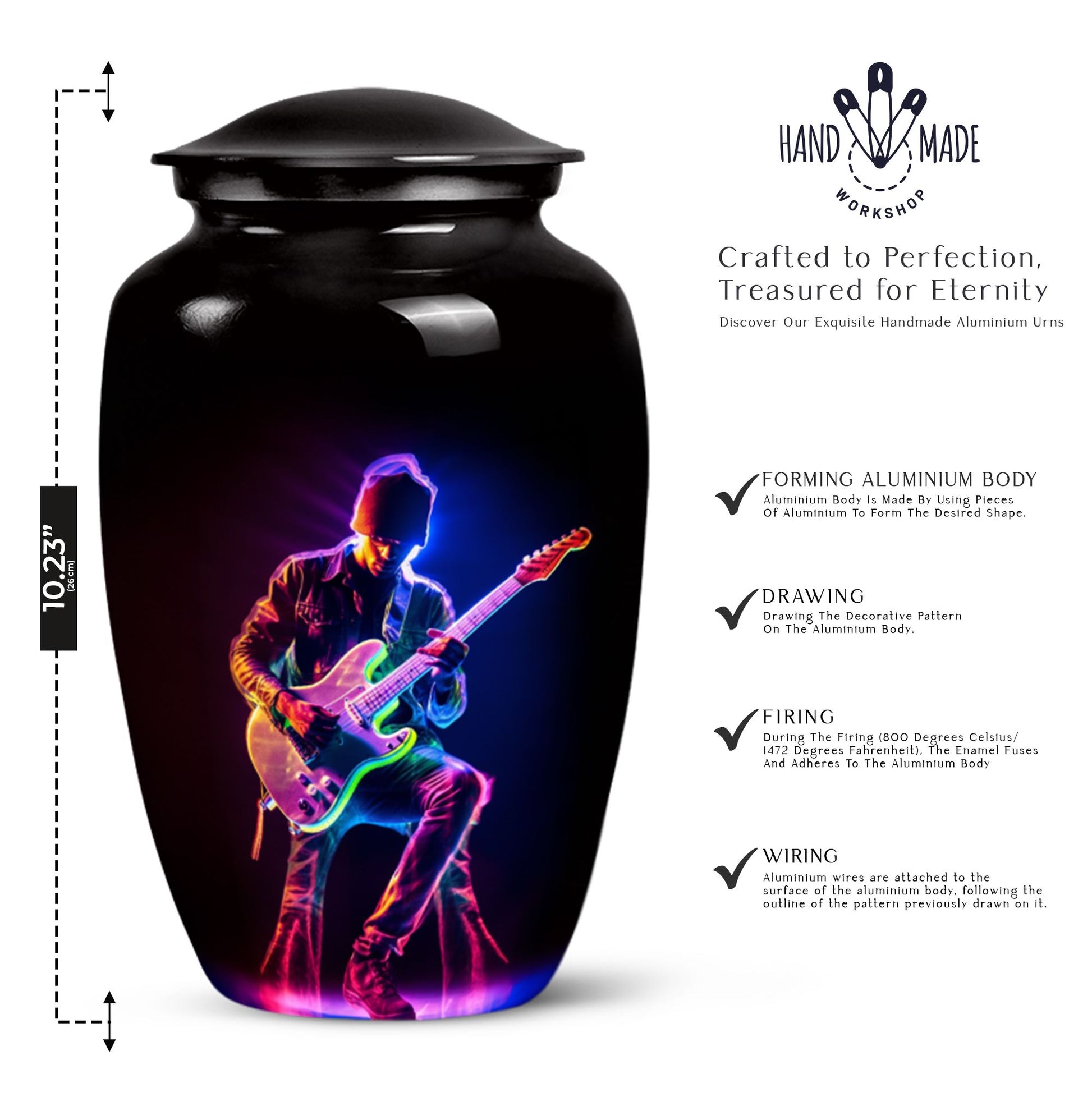 Melody Music Cremation Urn for Human Ashes