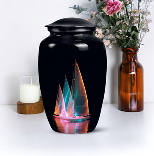 Beautiful Boat Cremation Urn For Adult Human Ashes