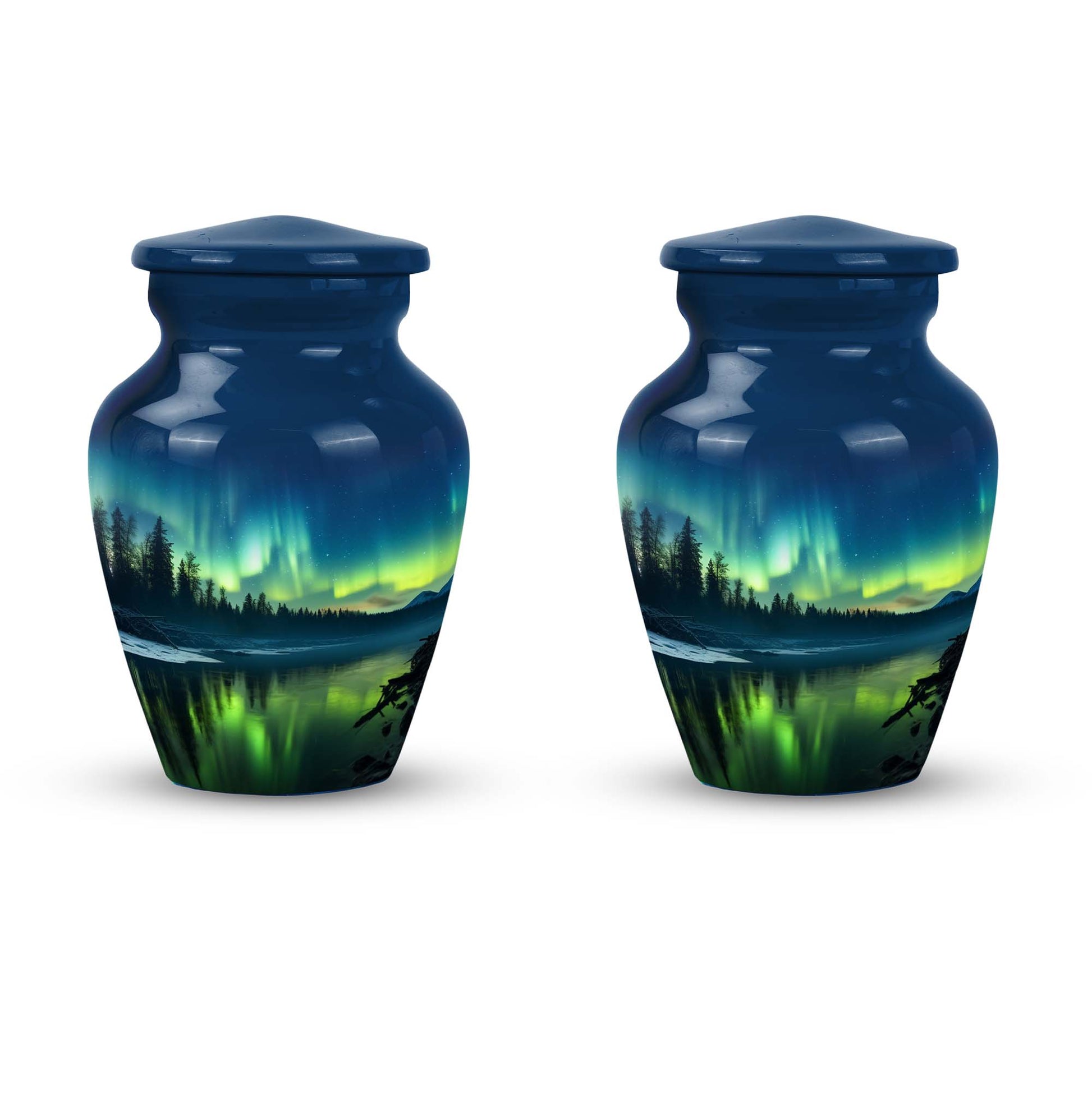 Northen lights  Small Urn Set of 2 Combo