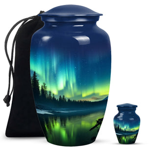 Northen lights  Large urn & 1 Small Urn