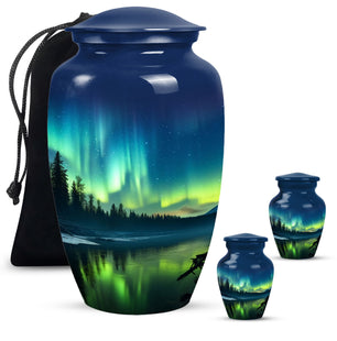 Northen lights  Large urn & 2 Small Urn