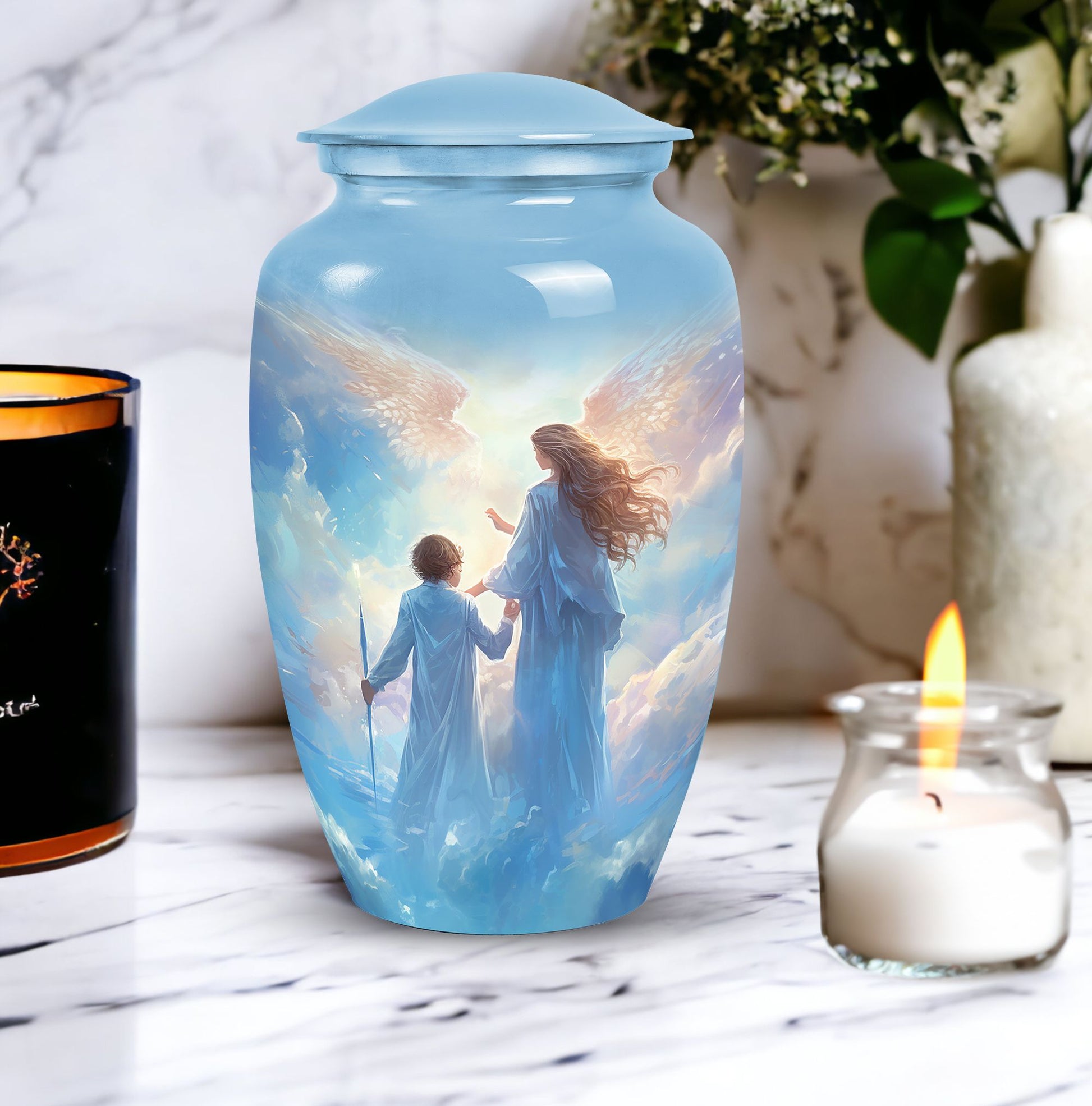 Angel Cremation Container For Adult Human Ashes