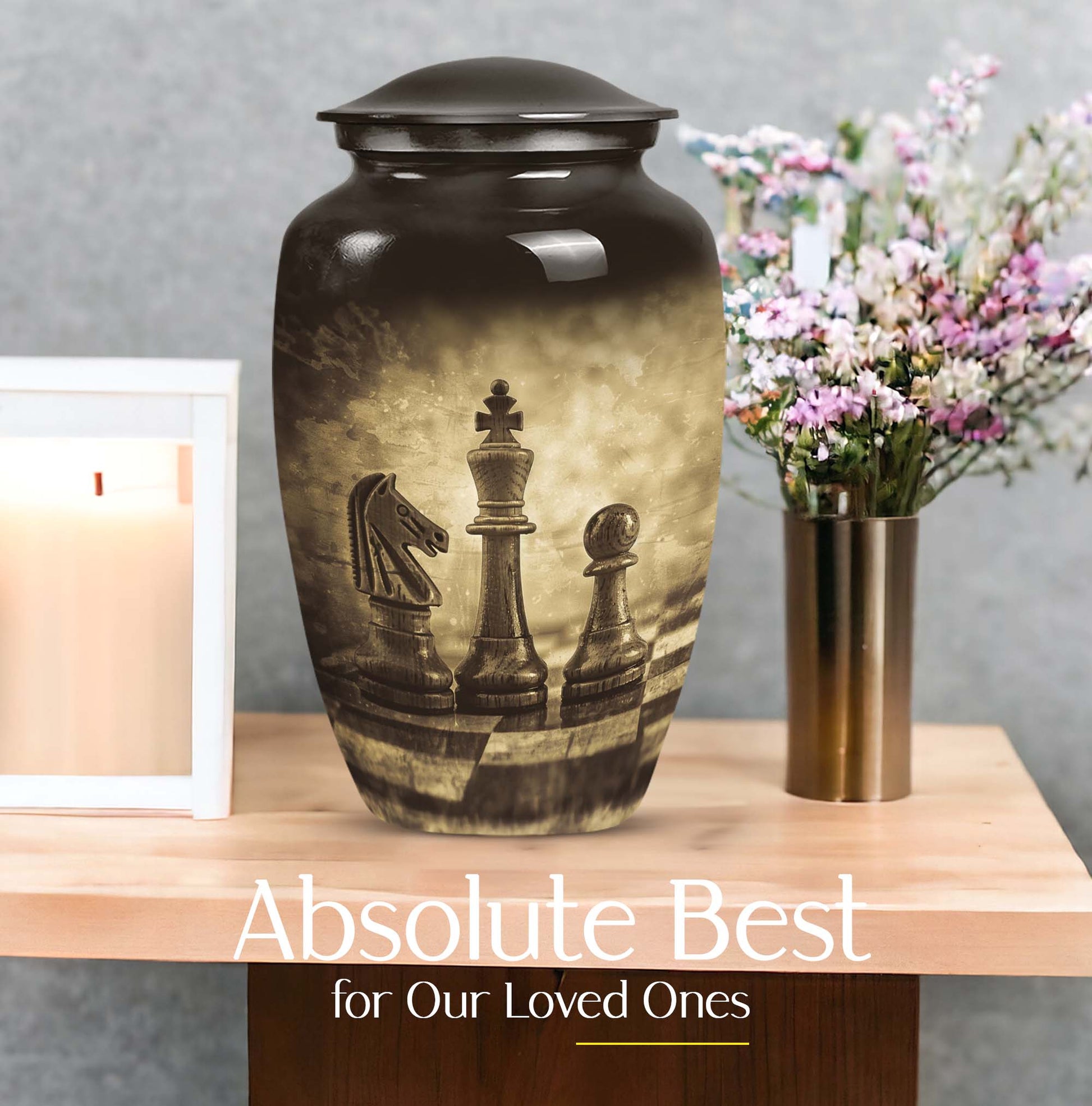 Chess Large Cremation Urn for Human Ashes