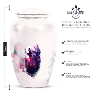 Wolf Cremation Urn For Human Ashes