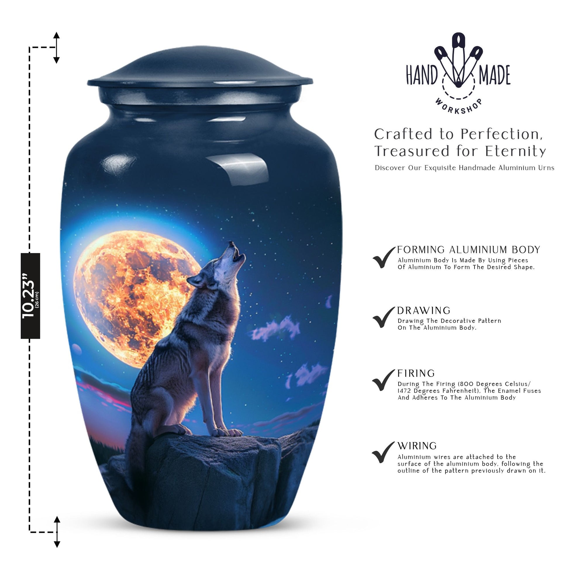 Wolf Cremation Container For Human Remains