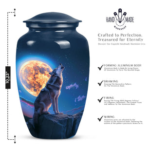 Wolf Cremation Container For Human Remains