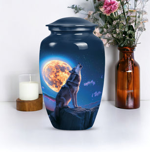 Wolf Cremation Container For Human Remains