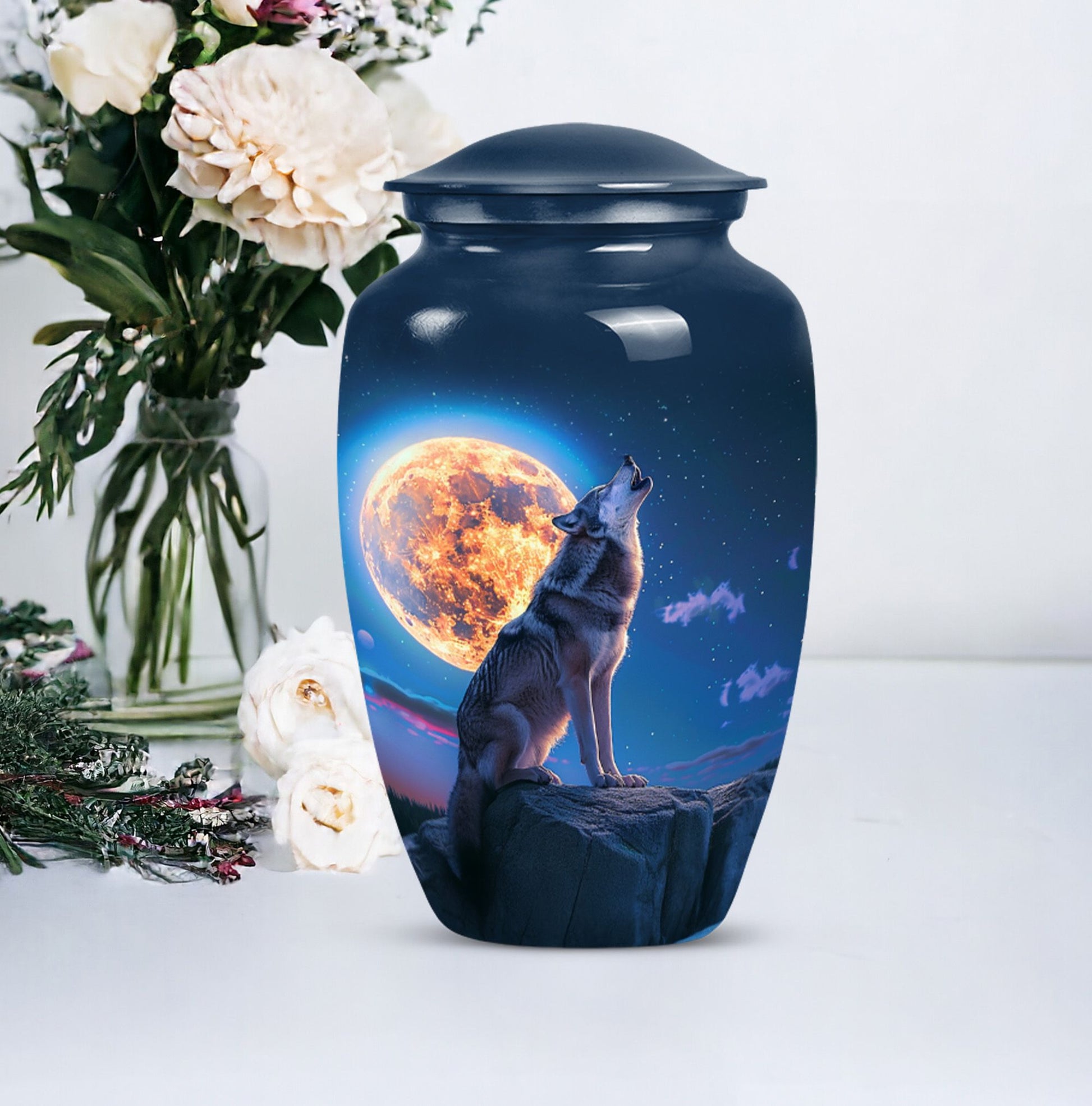 Wolf Cremation Container For Human Remains