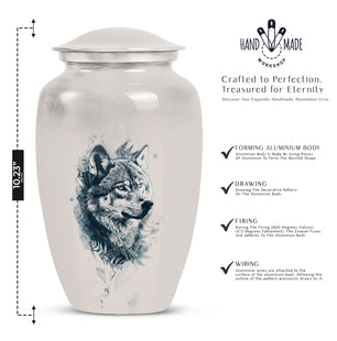 Wolf Cremation Urn For Cremated Adult Ashes