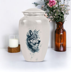 Wolf Cremation Urn For Cremated Adult Ashes