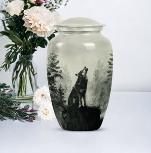 Beautiful Wolf Cremation Urn For Human Ashes