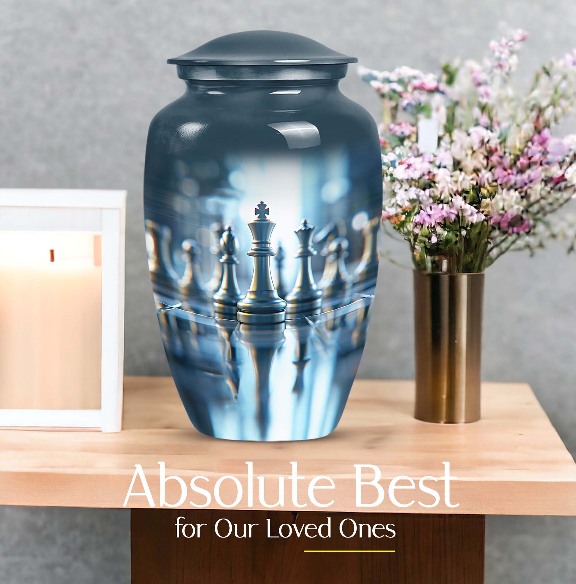 Chess Memorial Urn for Adult Human Ashes