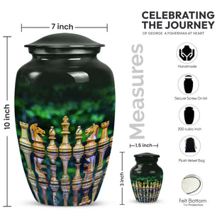 Chess Urn for Cremated Ashes - Memorial Urn