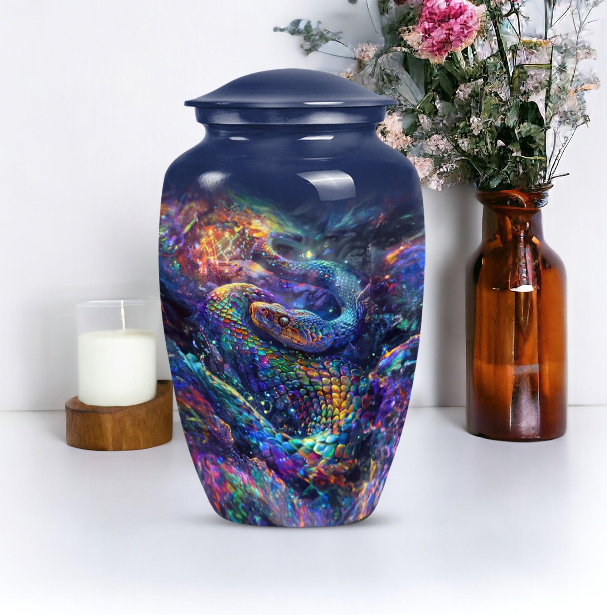 Elegant Snake Cremation Urn for Human Ashes – Unique Memorial Urn