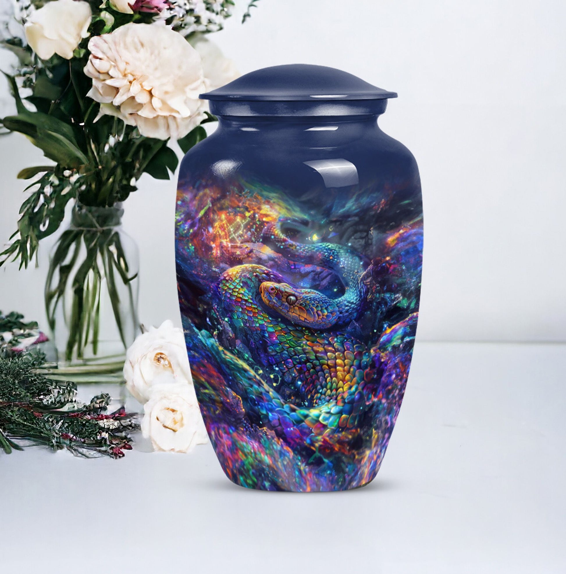 Elegant Snake Cremation Urn for Human Ashes – Unique Memorial Urn