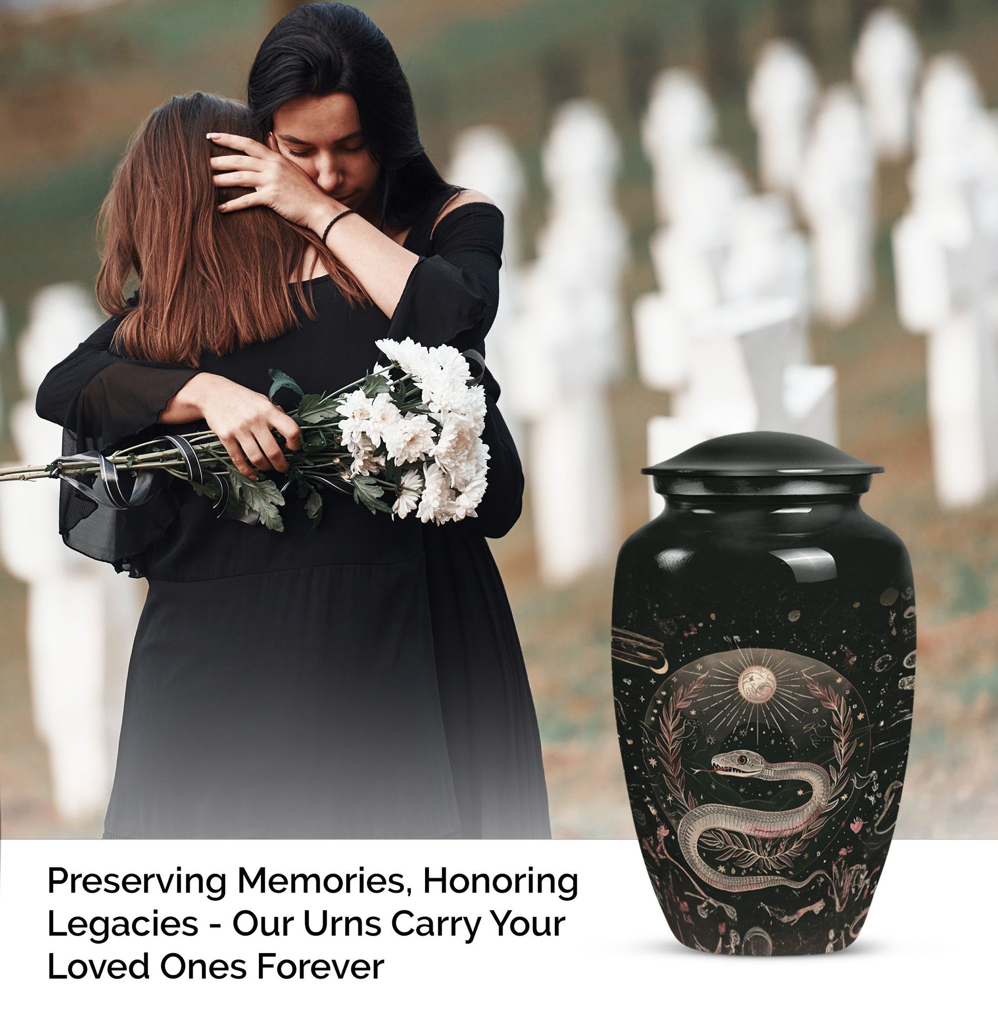 Beautiful Snake Cremation Urn for Human Ashes