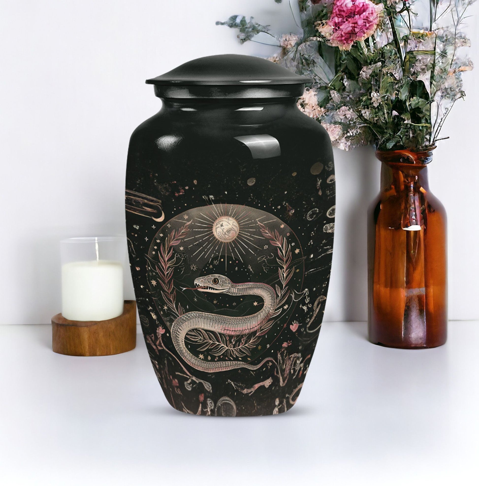 Beautiful Snake Cremation Urn for Human Ashes