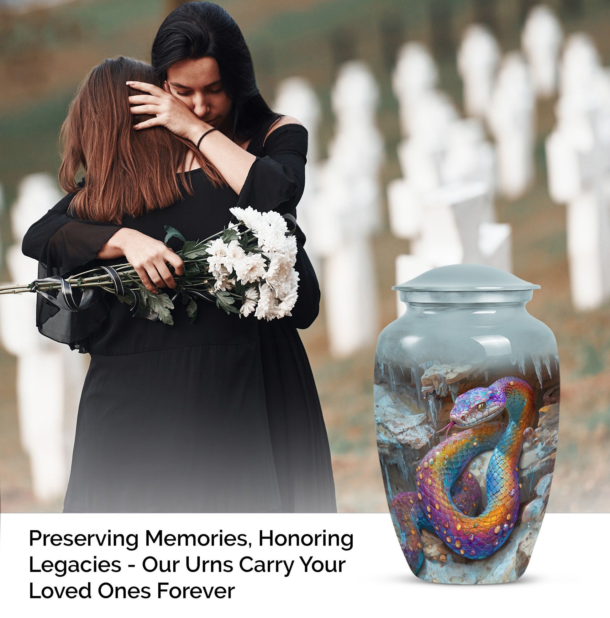 Unique Snake Cremation Urn for Human Ashes – Memorial Keepsake