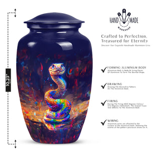 Handcrafted Snake Cremation Urn for Adult Human Ashes