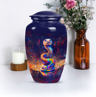 Handcrafted Snake Cremation Urn for Adult Human Ashes