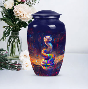 Handcrafted Snake Cremation Urn for Adult Human Ashes