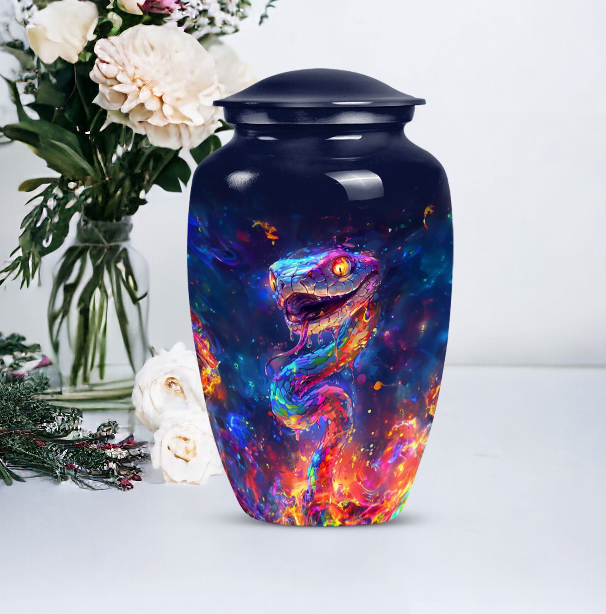 Elegant Snake Memorial Urn for Adult Ashes