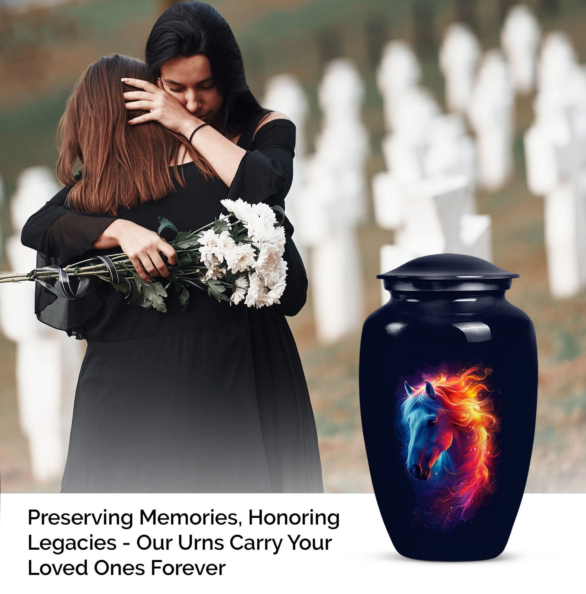 Horse Spirit Cremation Urn for Human Ashes