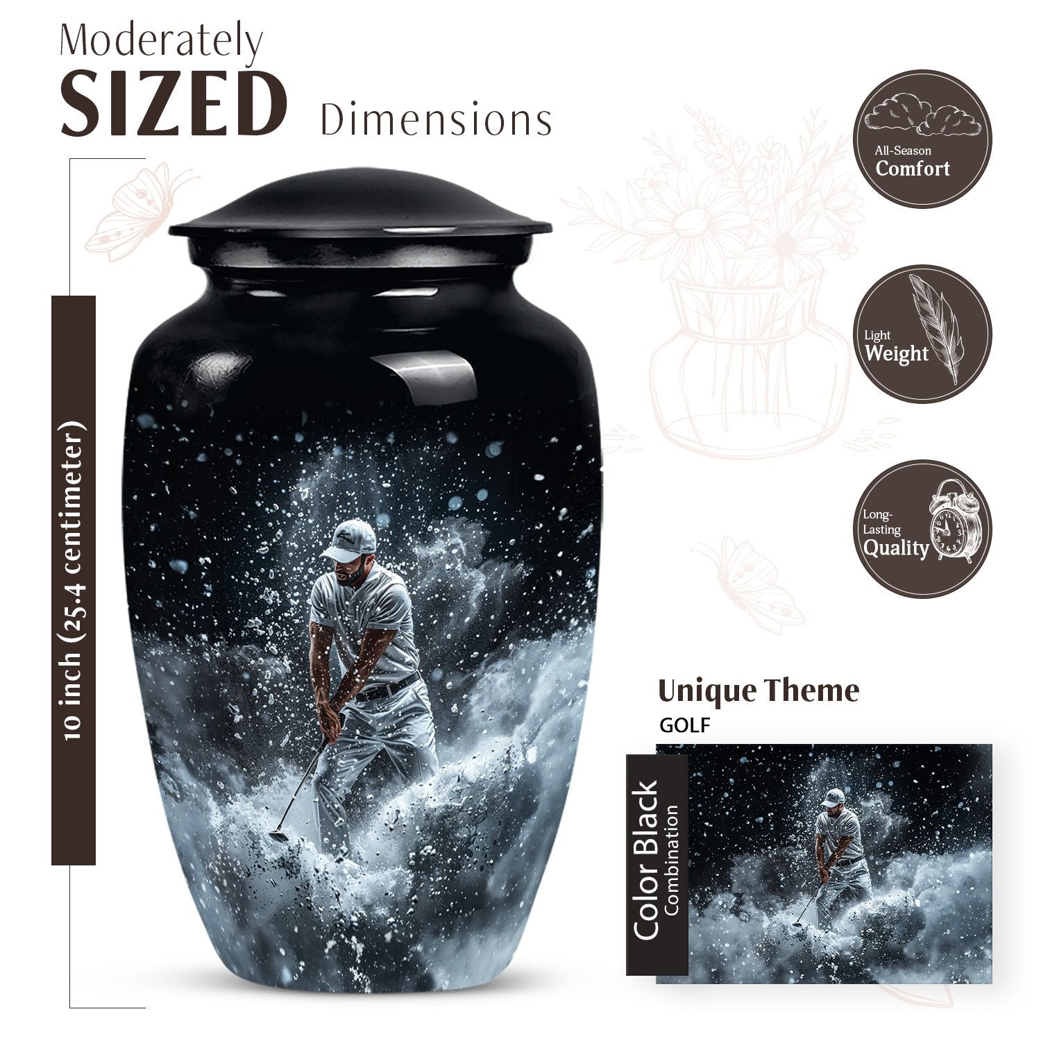 Golf Cremation Urn for Human Ashes