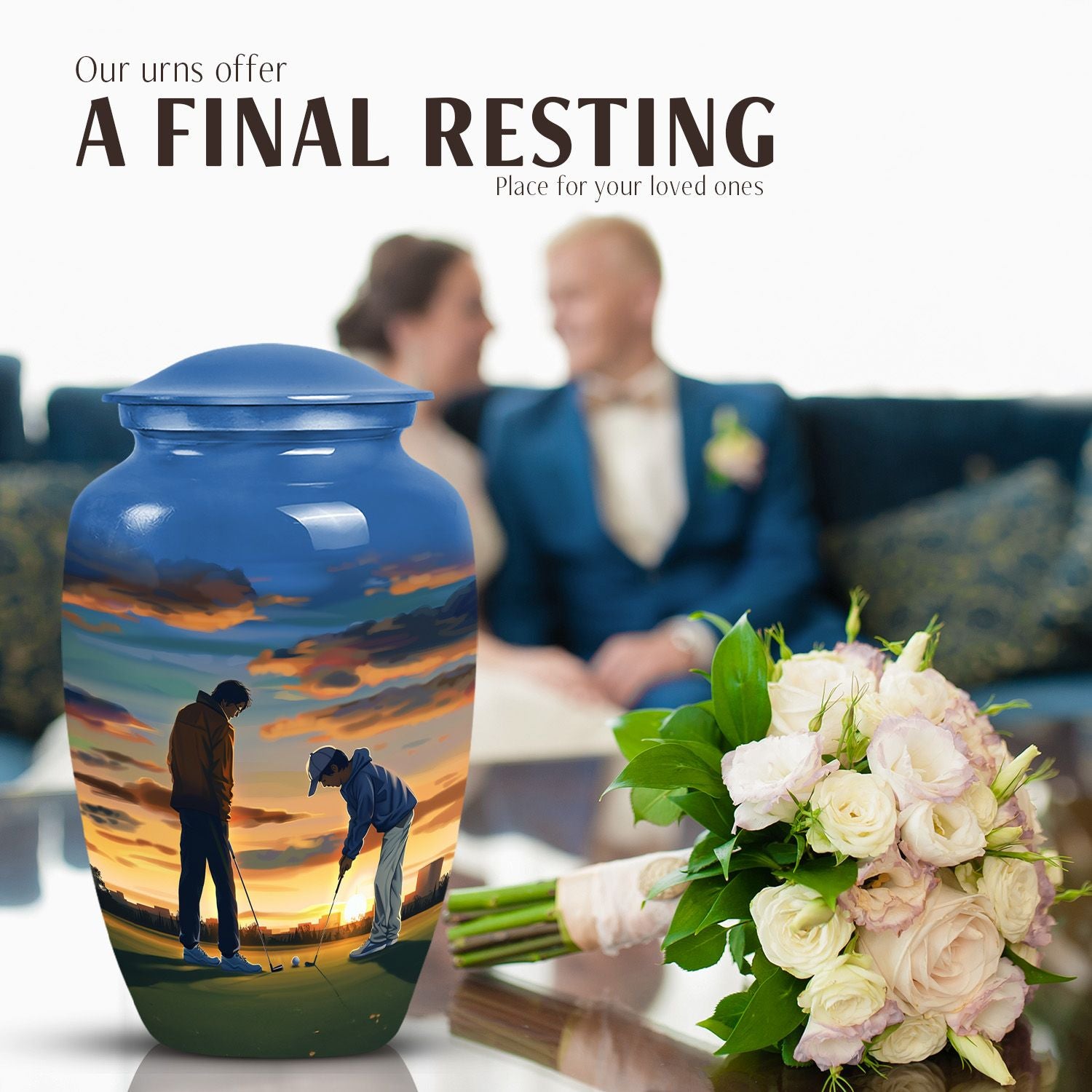 Golf Cremation Urn for Adult Cremated Ashes