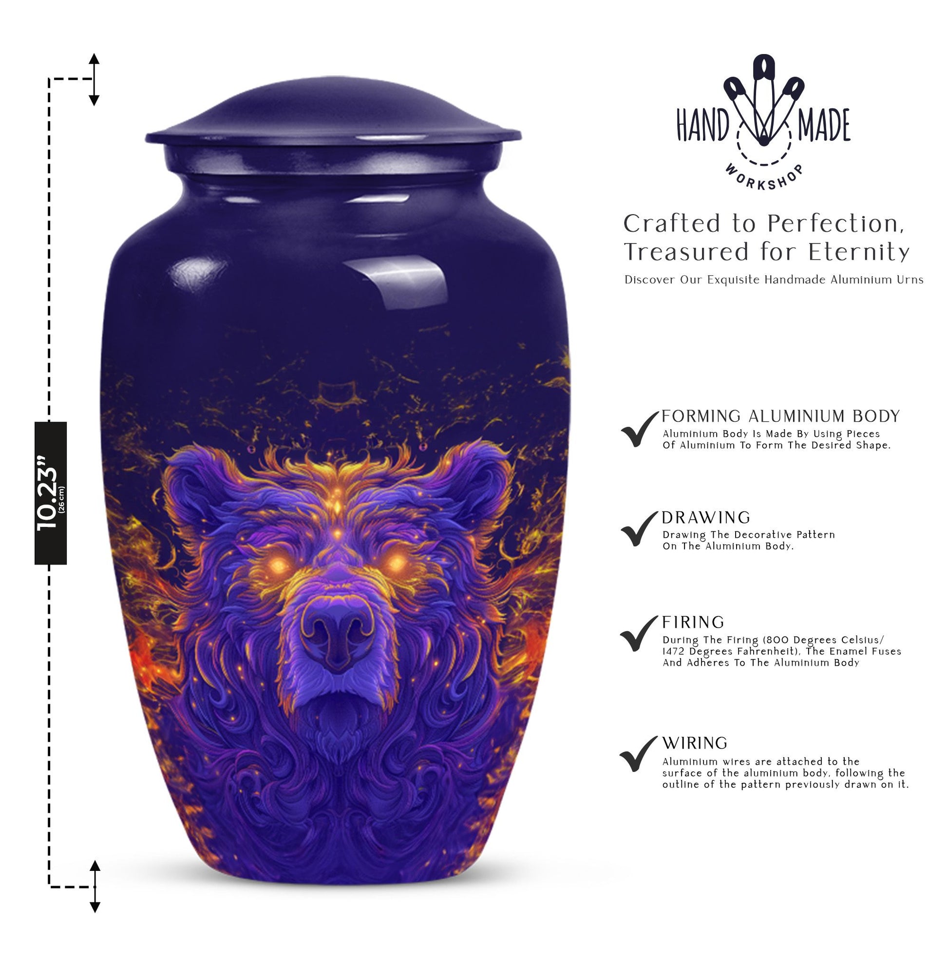 Bear Cremation Urn for Human Ashes - Memorial Urn