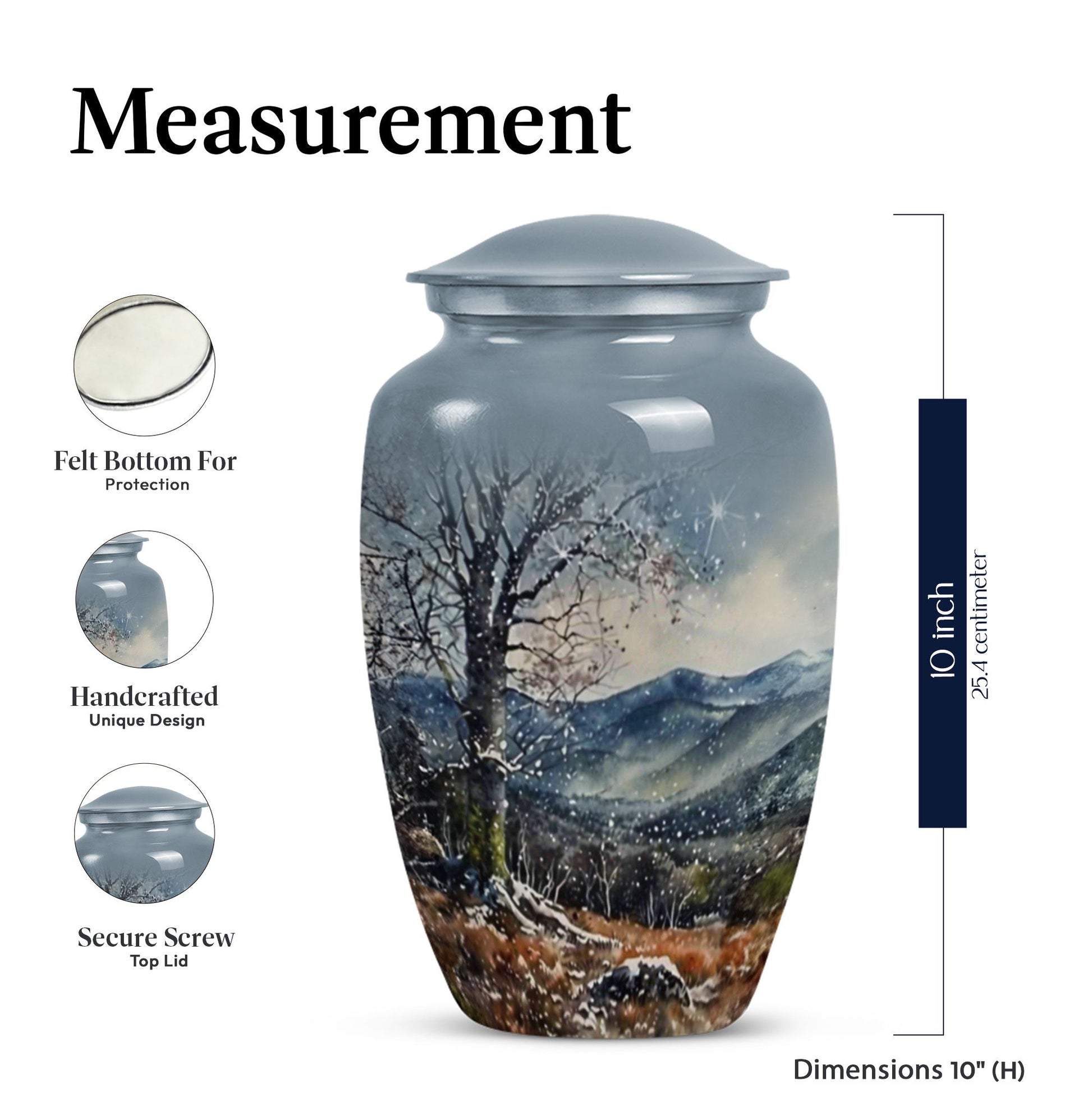 Mountain Cremation Urn For Adult Human Remains