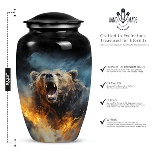 Bear Large Cremation Urn for Human Ashes