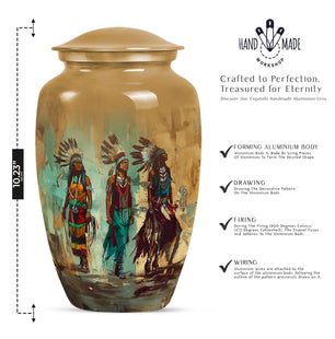 Native American-Inspired Urn for Ashes – Elegant Memorial Keepsake