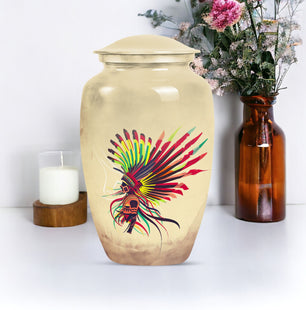 Large Native American Cremation Urn for Adult Human Ashes