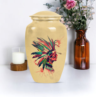 Beautiful Native American Urn for Human Ashes – Memorial Urn