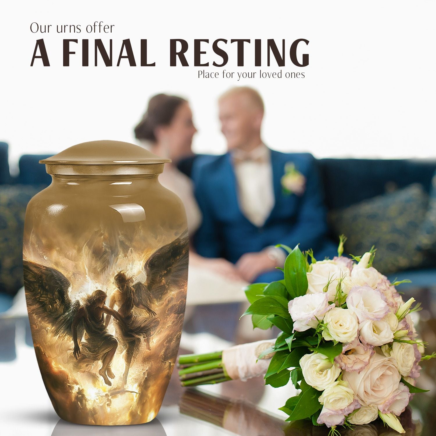 Rosary Catholic Urn for Human Ashes