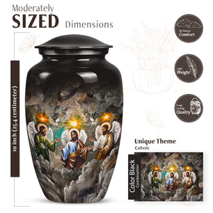 Angel Catholic Cremation Urn for Human Ashes