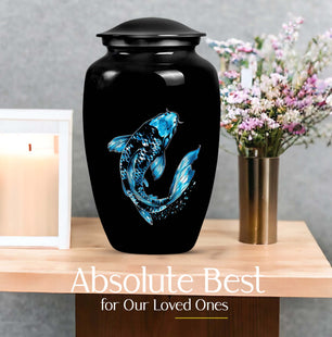 Fish Memorial Urn for Adult Human Ashes