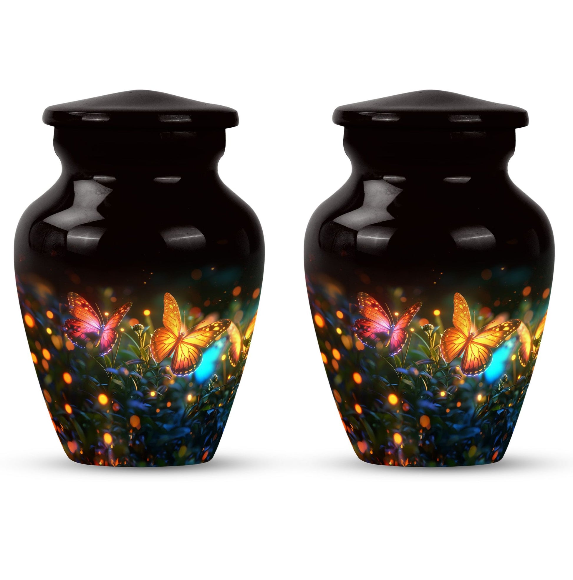 Butterfly  Small Urn Set of 2 Combo