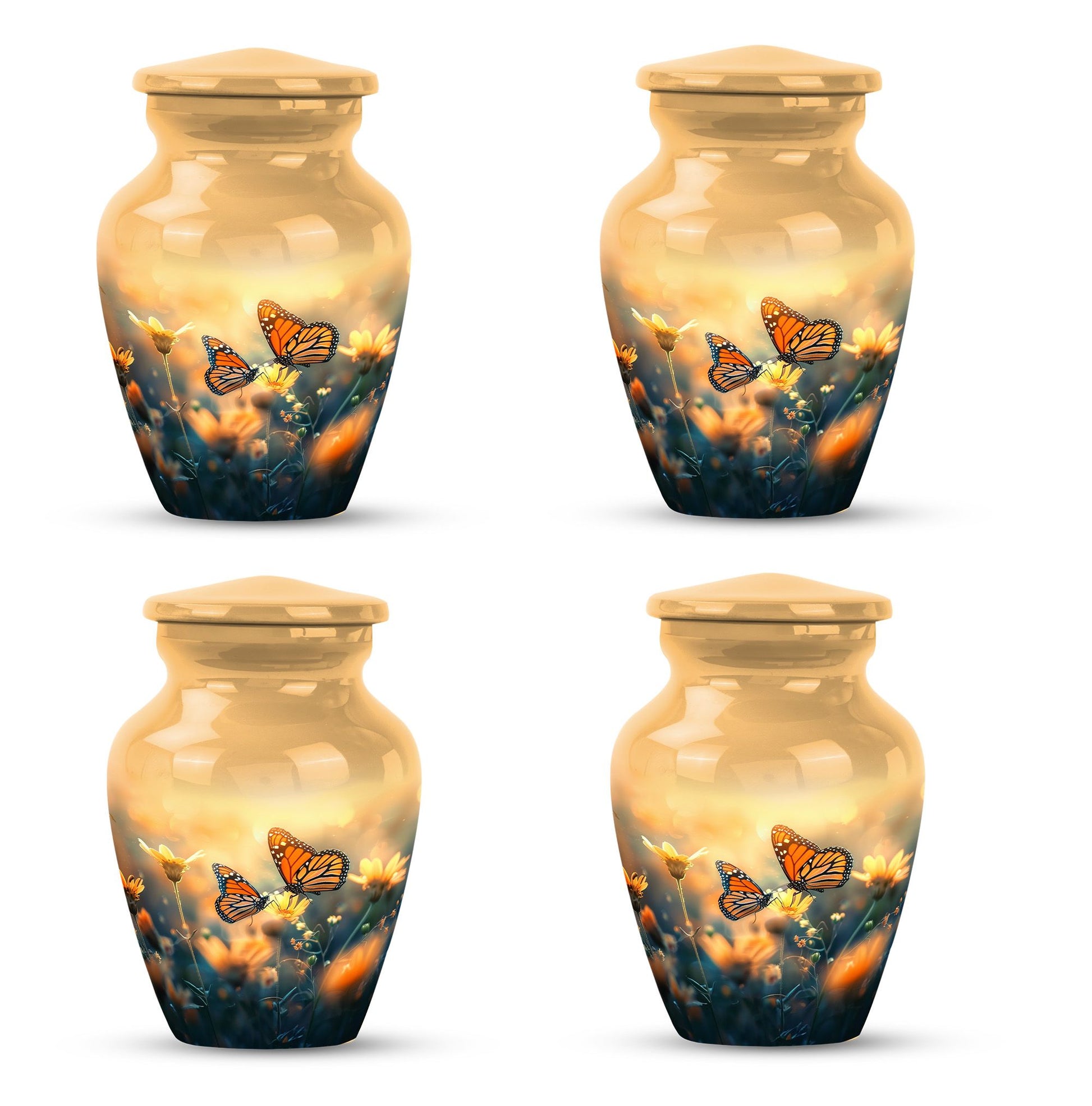 Butterfly  Small Urn Set of 4 Combo