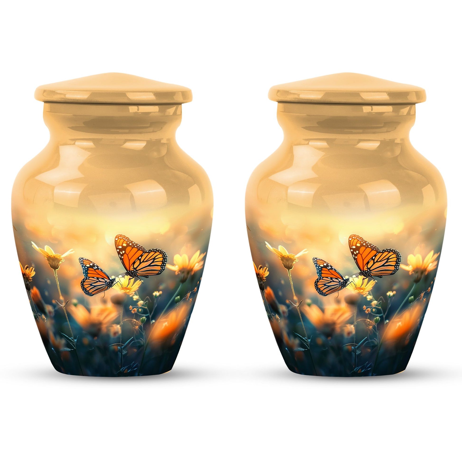 Butterfly  Small Urn Set of 2 Combo