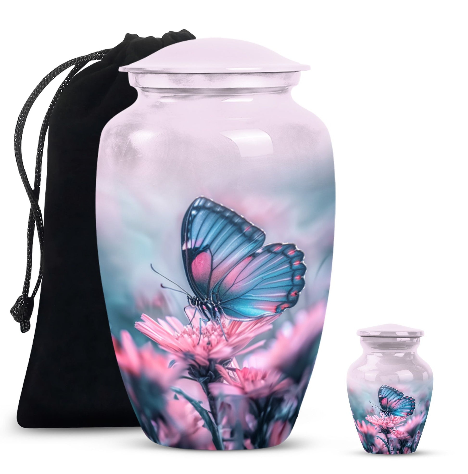 Butterfly  Large urn & 1 Small Urn