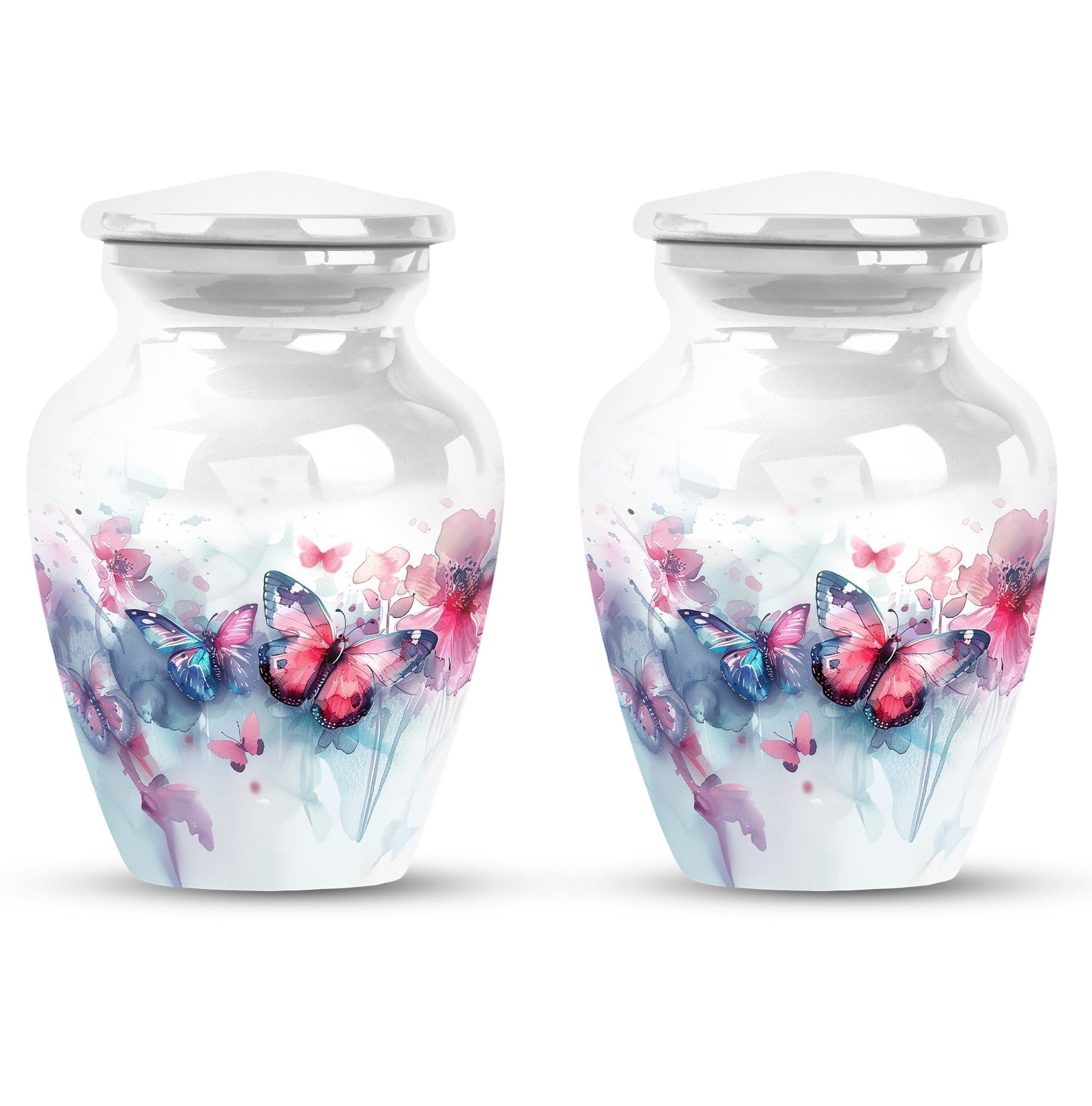 Butterfly  Small Urn Set of 2 Combo