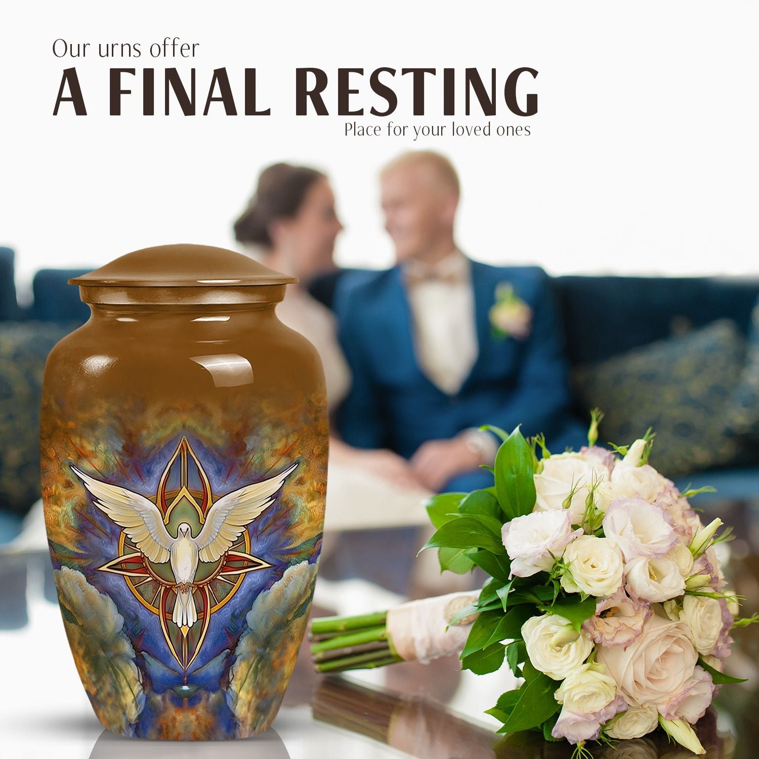 Cathedral Catholic Urn for Human Ashes