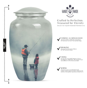 Fishing Urn -  Large Cremation Urn for Adult Human Ashes