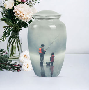 Fishing Urn -  Large Cremation Urn for Adult Human Ashes