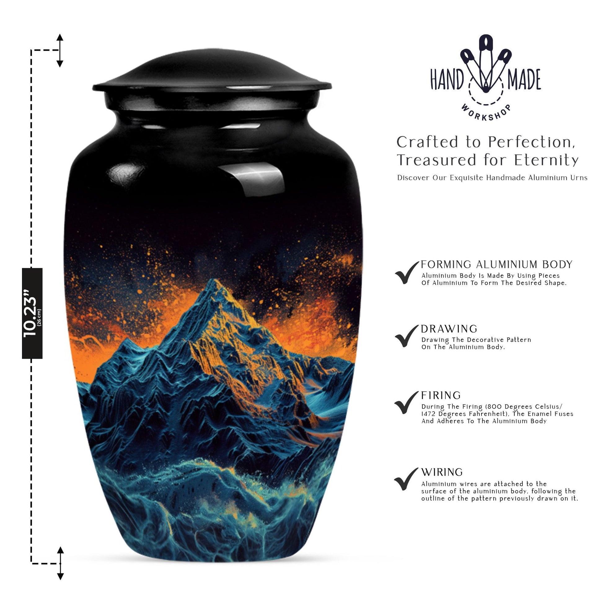 Mountain Memorial Urn For Adult Human Ashes