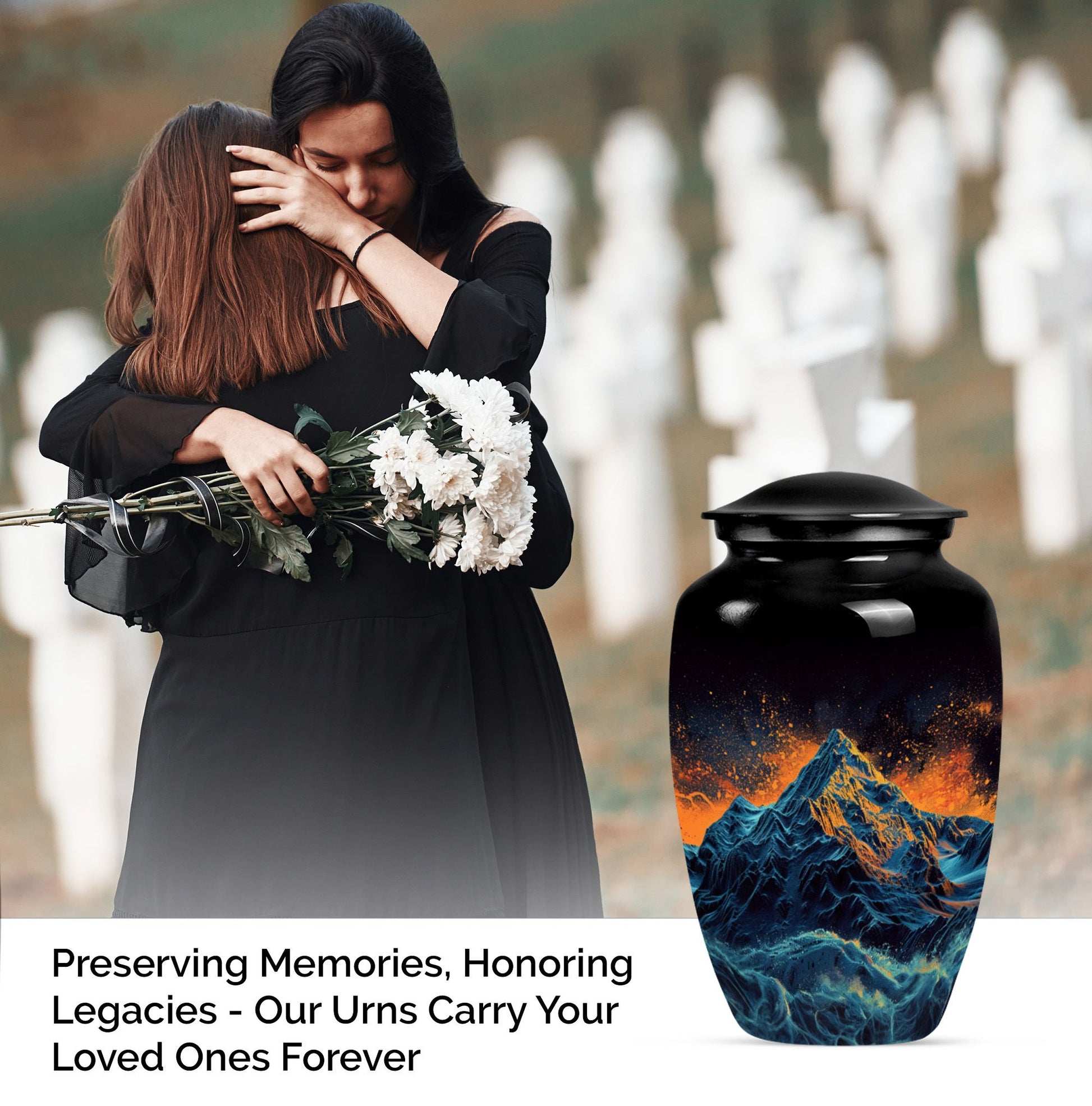 Mountain Memorial Urn For Adult Human Ashes